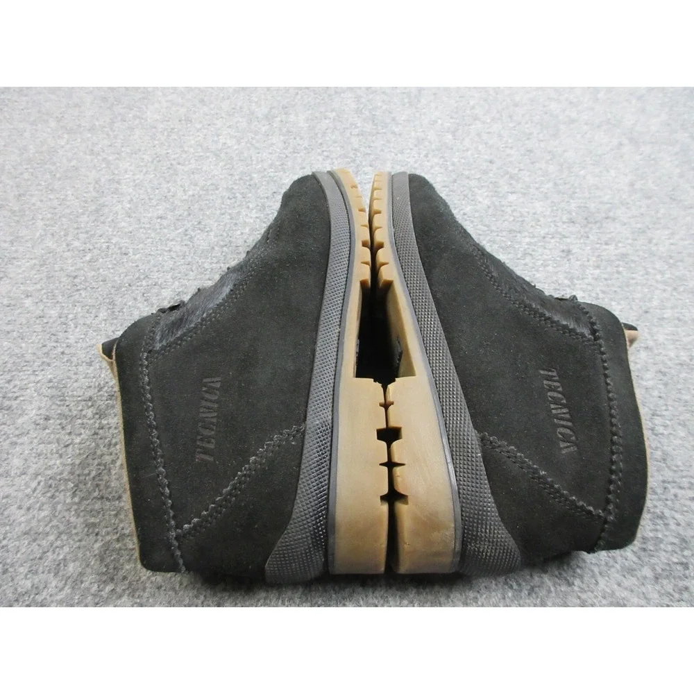 Tecnica Goat Hair Boots Womens Size 9 Black Lace Up Shoes Ankle Booties‎ EU39